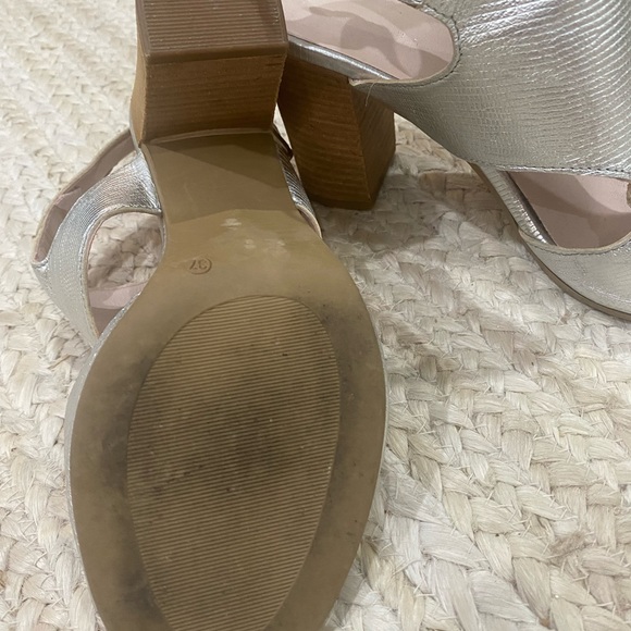 Silver Sandal Heel made in Italy by Next.  3 “ Heel - Picture 2 of 3